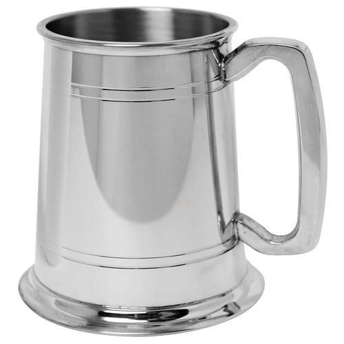 Salisbury Double Line Pewter  Beer Tankard - 16 oz.