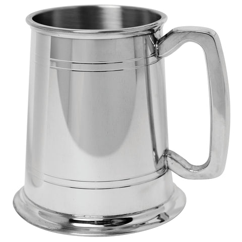 Salisbury Double Line Pewter  Beer Tankard - 16 oz.