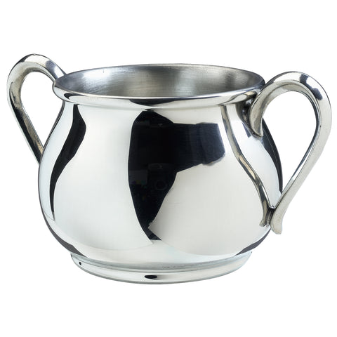 Salisbury Bulged Double Handle Pewter Baby Cup 