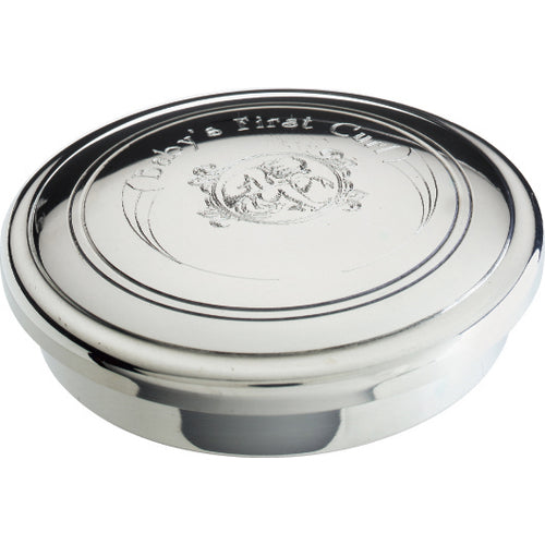 Salisbury Pewter Baby's First Curl Box with Light Blue Liner