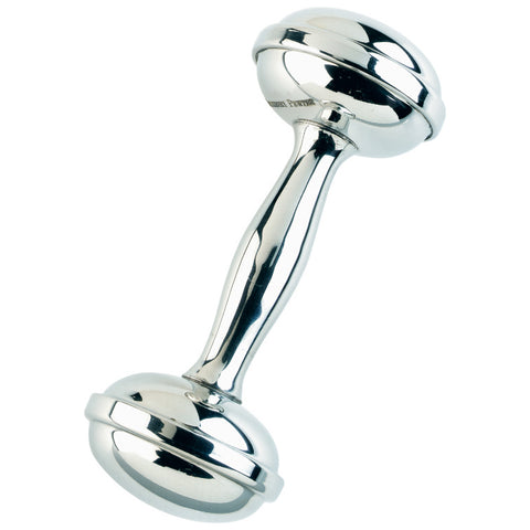 Salisbury Pewter Dumbbell Baby Rattle