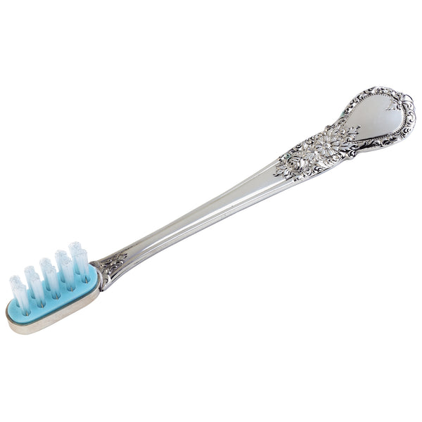 Salisbury Pewter Baby Toothbrush w/Sterling Silver Head - Blue