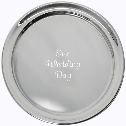Stunning Salisbury Pewter Guest Book Tray With Our Wedding Day Engraving - Small