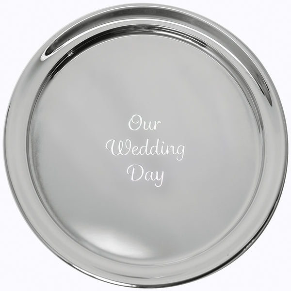 Luxurious Salisbury Pewter Guest Book Tray With Our Wedding Day Engraving - Small