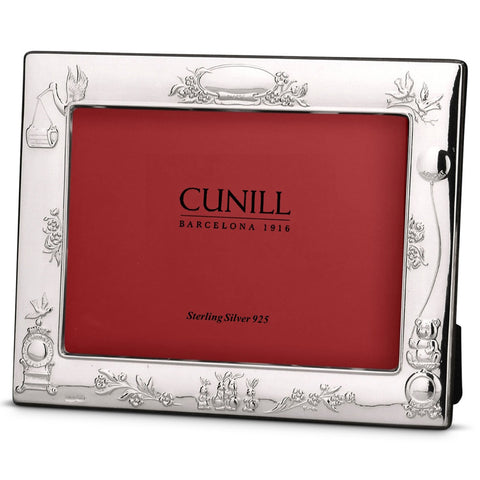 Engravable Cunill Teddy Stork 6x4 Birth Record Frame