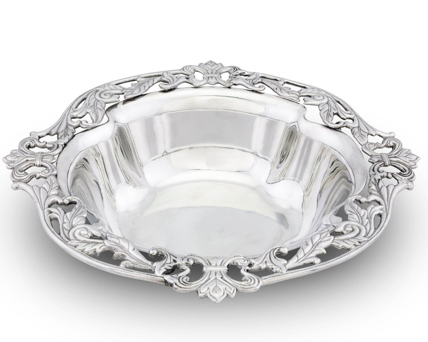 Arthur Court Designs Fleur-de-Lis Acanthus Serving Bowl - Thumbnail 3