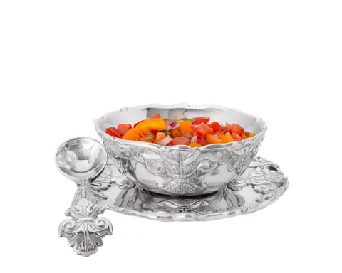 Arthur Court Fleur-De-Lis Condiment Server