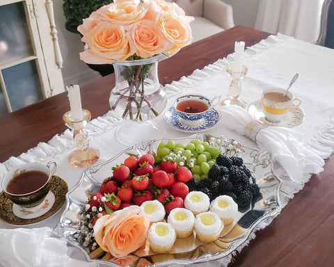 Arthur Court Fleur-De-Lis Oval Platter