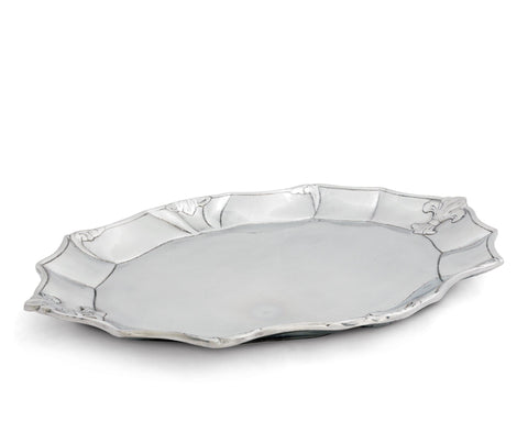 Arthur Court Fleur-De-Lis Oval Platter