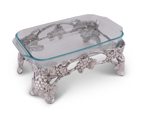 Arthur Court Elevated Grape Pyrex Holder 3qt