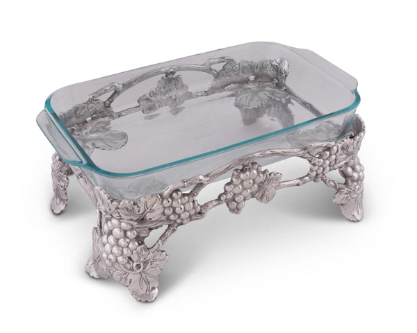 Arthur Court Elevated Grape Pyrex Holder 3qt