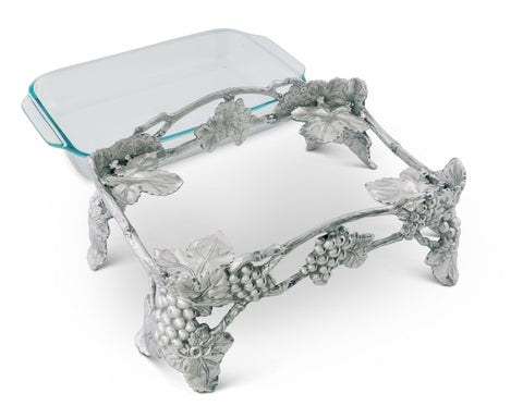 Arthur Court Elevated Grape Pyrex Holder 3qt