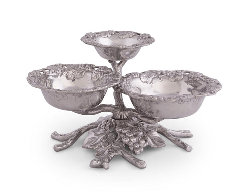 Arthur Court Grape 3-Tiered Bowl Server