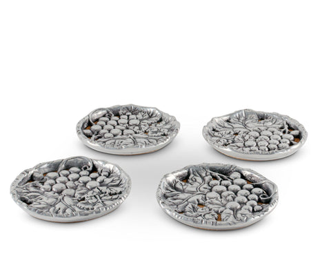 Arthur Court Grape Wine Coaster Set of 4