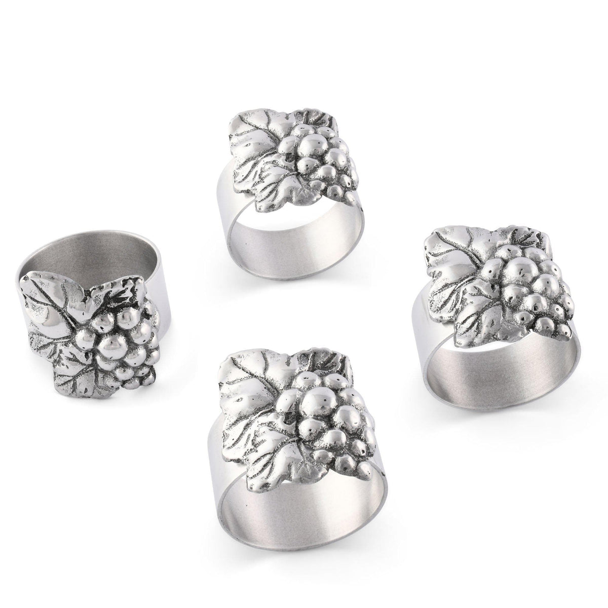 Arthur Court Grape Napkin Rings - set of 4– All Silver Gifts