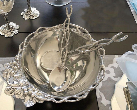 Arthur Court Grape Open Vine Salad Set 3-Pc