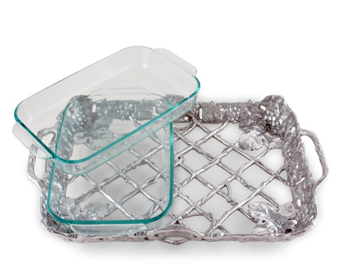 Arthur Court Grape Pyrex Holder 2qt
