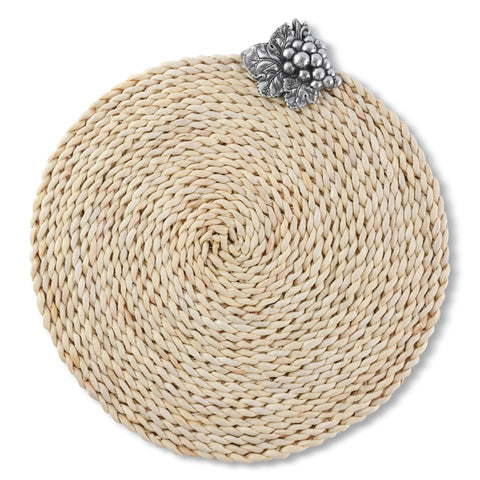 Arthur Court Grape Twisted Seagrass Placemats - set of 4
