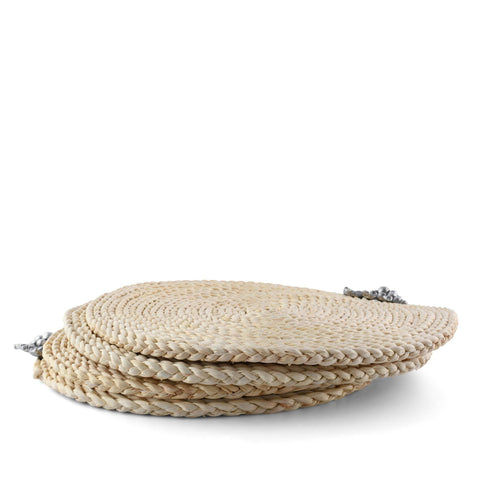 Arthur Court Grape Twisted Seagrass Placemats - set of 4