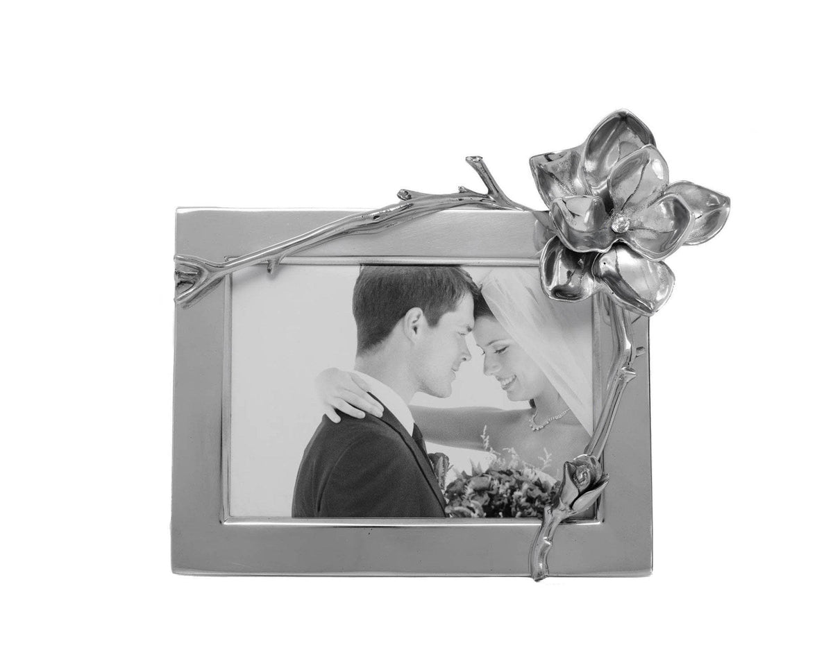 Arthur Court Magnolia Blossom Picture Frame - 5X7– All Silver Gifts