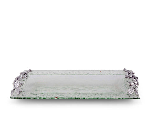 Arthur Court Olive Oblong Glass Serving Tray