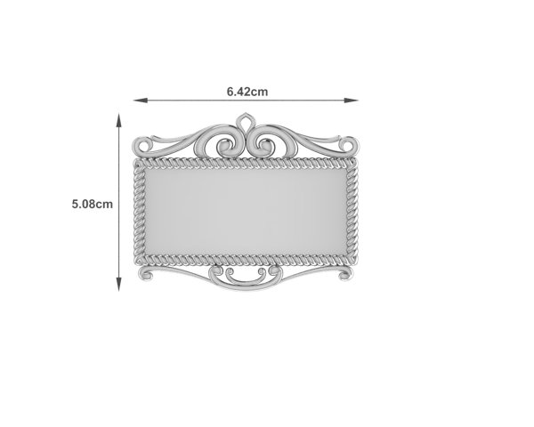 Rectangle Silver Labels Krysaliis Silver Plate Rectangle Engravable Decanter Label– All Silver ...